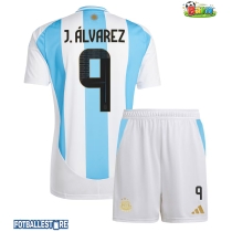 Argentina Julian Alvarez #9 Hjemmedraktsett Barn Copa America 2024 Kortermet (+ Korte bukser)